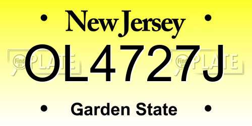 OL4727J New Jersey License Plate