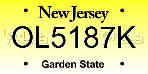 OL5187K New Jersey License Plate