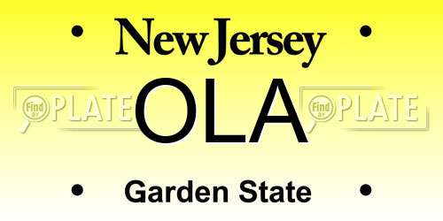 OLA New Jersey License Plate