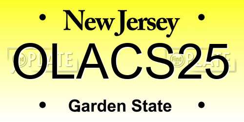 OLACS25 New Jersey License Plate