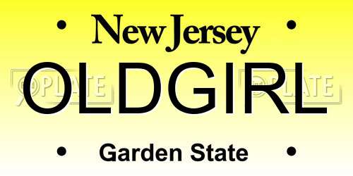 OLDGIRL New Jersey License Plate
