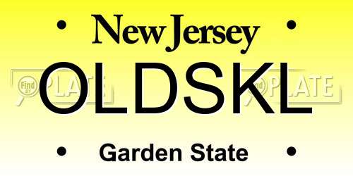 OLDSKL New Jersey License Plate