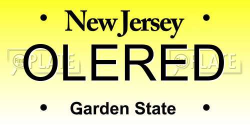 OLERED New Jersey License Plate