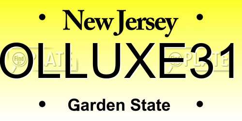 OLLUXE31 New Jersey License Plate