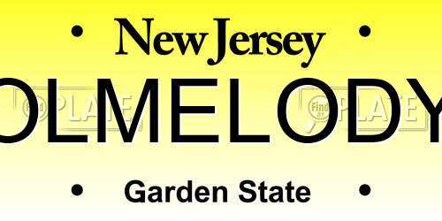 OLMELODY New Jersey License Plate