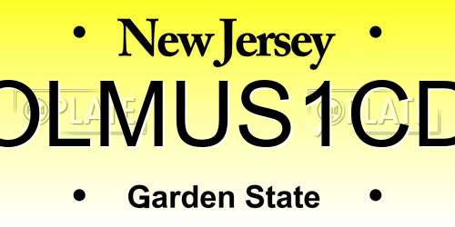 OLMUS1CD New Jersey License Plate