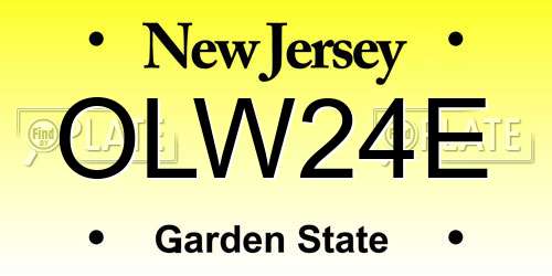 OLW24E New Jersey License Plate