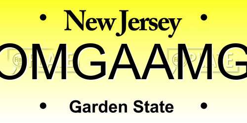 OMGAAMG New Jersey License Plate