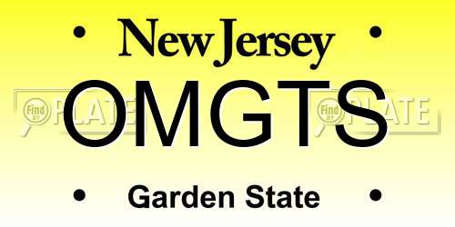 OMGTS New Jersey License Plate
