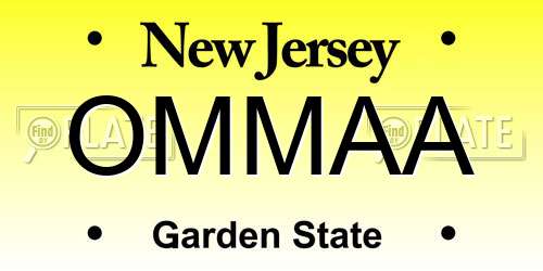 OMMAA New Jersey License Plate