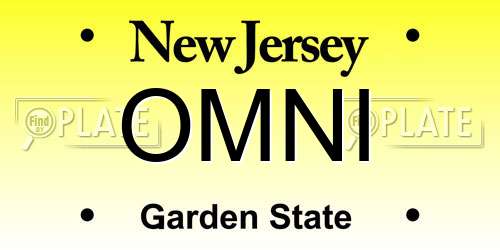 OMNI New Jersey License Plate