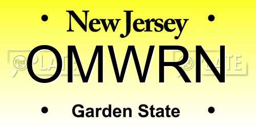 OMWRN New Jersey License Plate