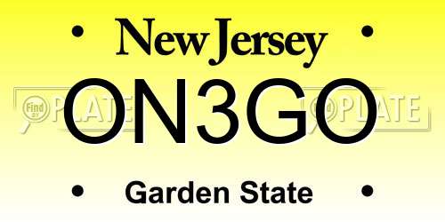 ON3GO New Jersey License Plate