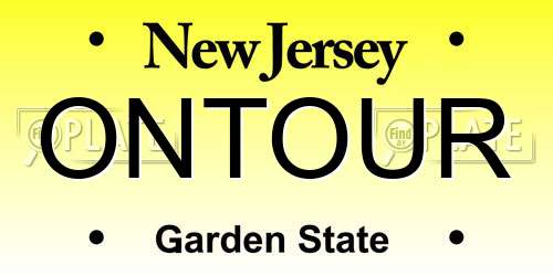 ONTOUR New Jersey License Plate