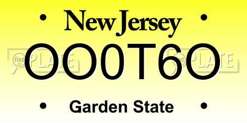 OO0T6O New Jersey License Plate