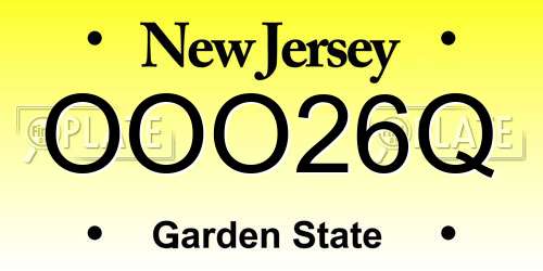 OOO26Q New Jersey License Plate