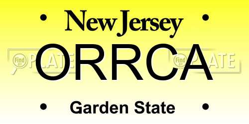 ORRCA New Jersey License Plate