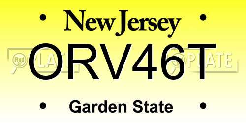 ORV46T New Jersey License Plate
