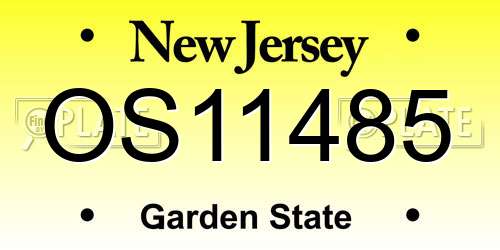 OS11485 New Jersey License Plate