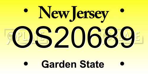 OS20689 New Jersey License Plate