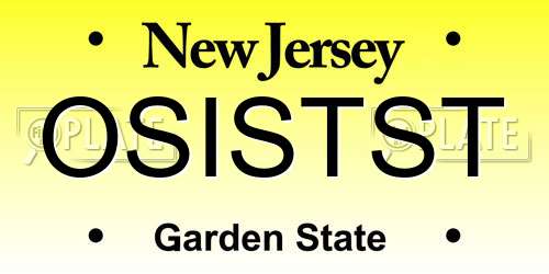 OSISTST New Jersey License Plate