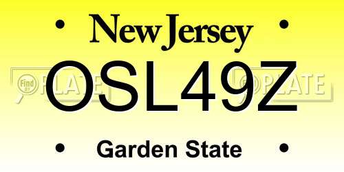 OSL49Z New Jersey License Plate