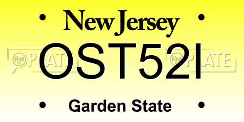 OST52I New Jersey License Plate