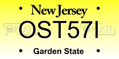 OST57I New Jersey License Plate