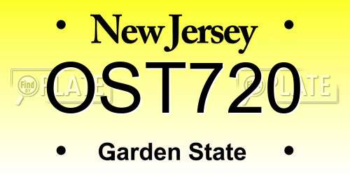 OST720 New Jersey License Plate
