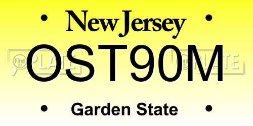 OST90M New Jersey License Plate