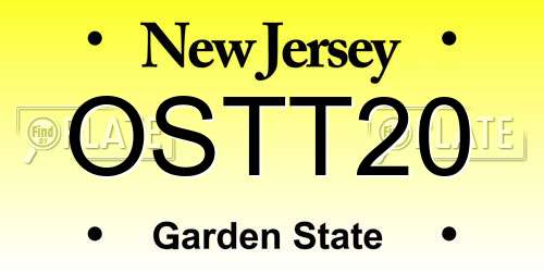 OSTT20 New Jersey License Plate