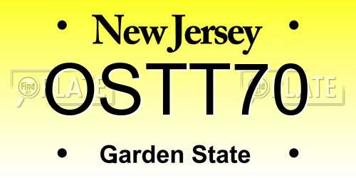 OSTT70 New Jersey License Plate