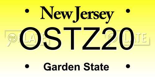OSTZ20 New Jersey License Plate