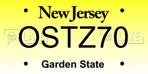 OSTZ70 New Jersey License Plate