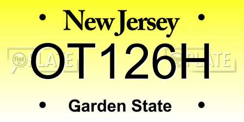 OT126H New Jersey License Plate