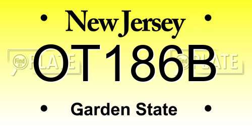OT186B New Jersey License Plate