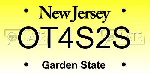 OT4S2S New Jersey License Plate