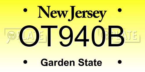 OT940B New Jersey License Plate