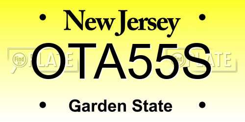 OTA55S New Jersey License Plate