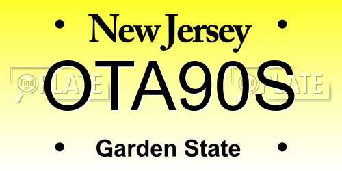 OTA90S New Jersey License Plate