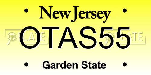OTAS55 New Jersey License Plate