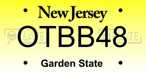 OTBB48 New Jersey License Plate
