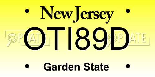 OTI89D New Jersey License Plate
