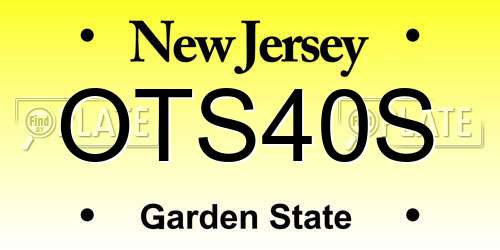 OTS40S New Jersey License Plate