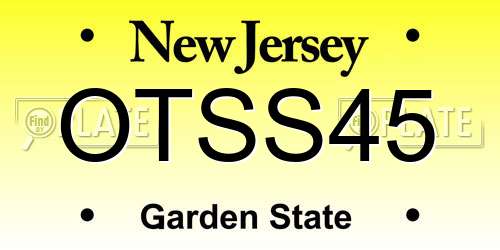 OTSS45 New Jersey License Plate