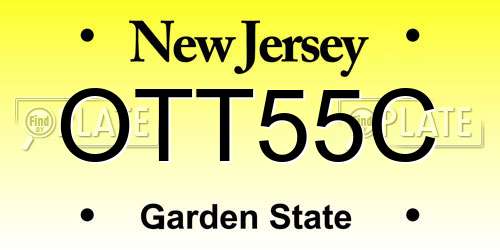 OTT55C New Jersey License Plate