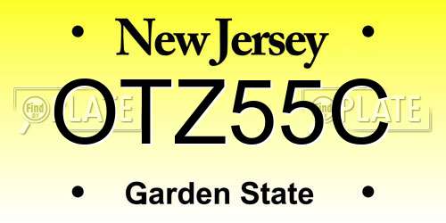 OTZ55C New Jersey License Plate