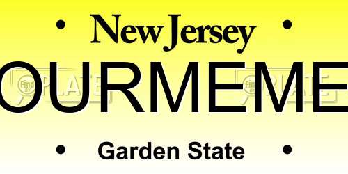 OURMEME New Jersey License Plate