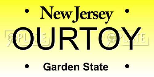 OURTOY New Jersey License Plate