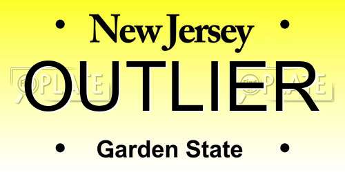 OUTLIER New Jersey License Plate